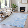 Piper Looms Chantille Swirls ACN2107 Blue Machine Washable Area Rug Lifestyle Image Feature
