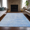 Piper Looms Chantille Swirls ACN2107 Blue Machine Washable Area Rug Lifestyle Image Feature