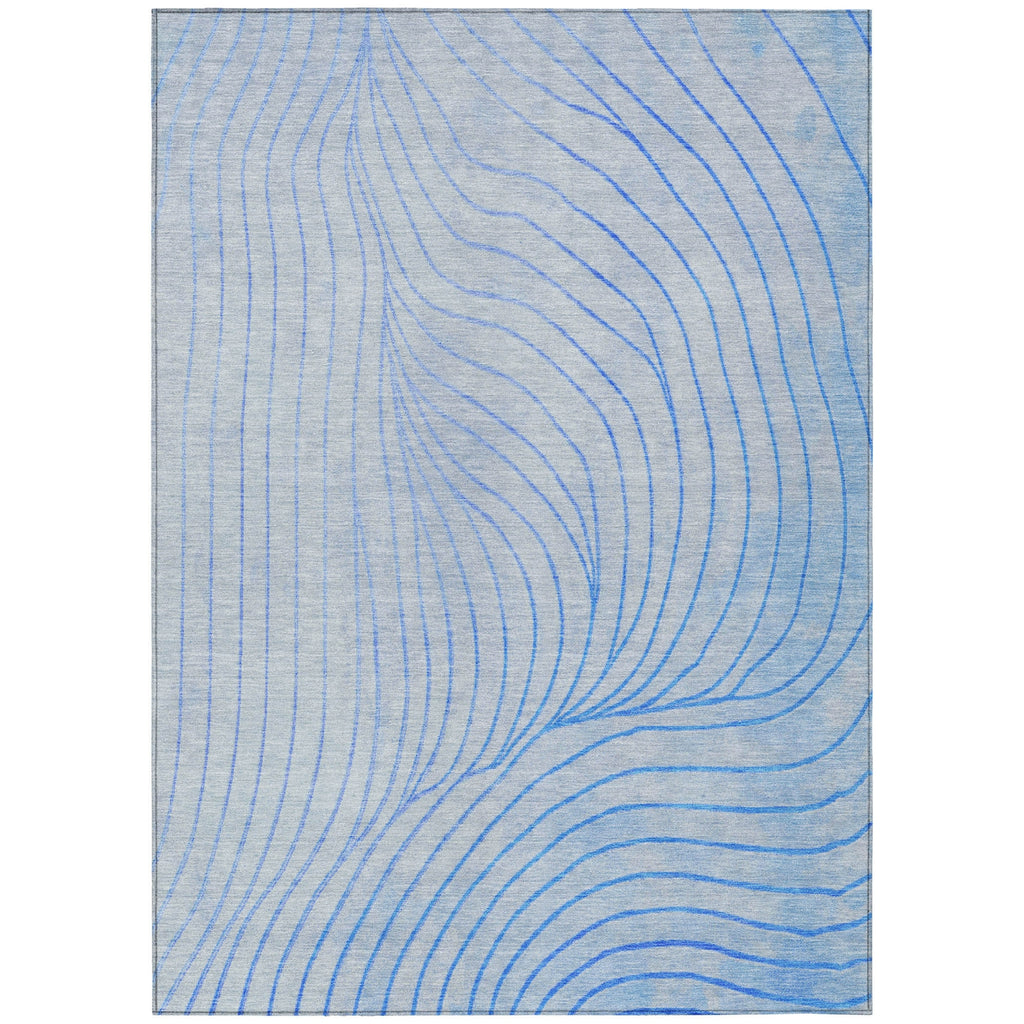 Piper Looms Chantille Swirls ACN2107 Blue Machine Washable Area Rug main image