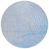 Piper Looms Chantille Swirls ACN2107 Blue Machine Washable Area Rug Round Main Image