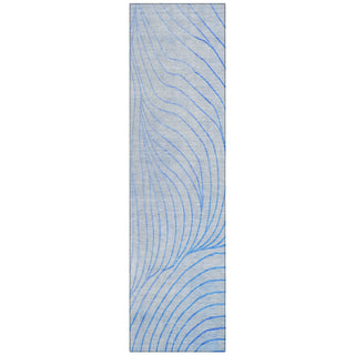 Piper Looms Chantille Swirls ACN2107 Blue Machine Washable Area Rug Runner Main Image