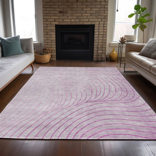Piper Looms Chantille Swirls ACN2107 Blush Machine Washable Area Rug Lifestyle Image Feature