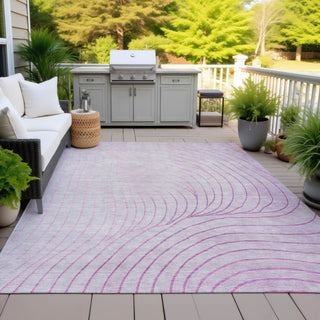 Piper Looms Chantille Swirls ACN2107 Blush Machine Washable Area Rug Outdoor Lifestyle Image Feature