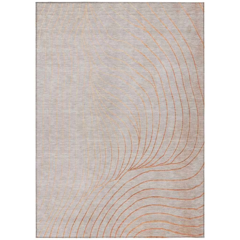 Piper Looms Chantille Swirls ACN2107 Copper Machine Washable Area Rug main image