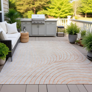 Piper Looms Chantille Swirls ACN2107 Copper Machine Washable Area Rug Outdoor Lifestyle Image Feature