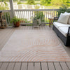 Piper Looms Chantille Swirls ACN2107 Copper Machine Washable Area Rug Outdoor Lifestyle Image Feature