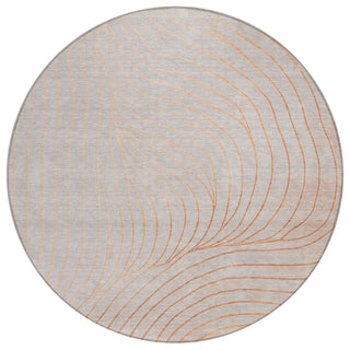 Piper Looms Chantille Swirls ACN2107 Copper Machine Washable Area Rug Round Main Image