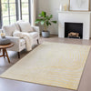 Piper Looms Chantille Swirls ACN2107 Gold Machine Washable Area Rug Lifestyle Image Feature
