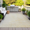 Piper Looms Chantille Swirls ACN2107 Gold Machine Washable Area Rug Outdoor Lifestyle Image Feature