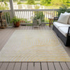 Piper Looms Chantille Swirls ACN2107 Gold Machine Washable Area Rug Outdoor Lifestyle Image Feature