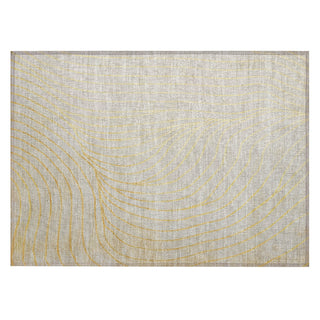 Piper Looms Chantille Swirls ACN2107 Gold Machine Washable Area Rug Scatter Main Image