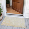 Piper Looms Chantille Swirls ACN2107 Gold Machine Washable Area Rug Scatter Outdoor Lifestyle Image Feature