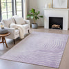 Piper Looms Chantille Swirls ACN2107 Lavender Machine Washable Area Rug Lifestyle Image Feature