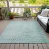 Piper Looms Chantille Swirls ACN2107 Mint Machine Washable Area Rug Outdoor Lifestyle Image Feature
