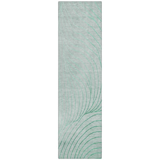 Piper Looms Chantille Swirls ACN2107 Mint Machine Washable Area Rug Runner Main Image