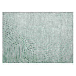 Piper Looms Chantille Swirls ACN2107 Mint Machine Washable Area Rug Scatter Main Image