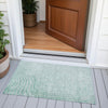 Piper Looms Chantille Swirls ACN2107 Mint Machine Washable Area Rug Scatter Outdoor Lifestyle Image Feature