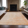 Piper Looms Chantille Swirls ACN2107 Orange Machine Washable Area Rug Lifestyle Image Feature