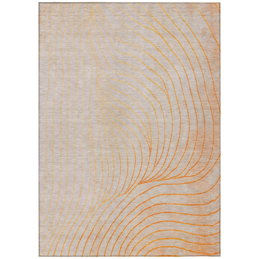 Piper Looms Chantille Swirls ACN2107 Orange Machine Washable Area Rug main image