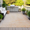 Piper Looms Chantille Swirls ACN2107 Orange Machine Washable Area Rug Outdoor Lifestyle Image Feature