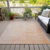 Piper Looms Chantille Swirls ACN2107 Orange Machine Washable Area Rug Outdoor Lifestyle Image Feature