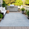 Piper Looms Chantille Swirls ACN2107 Sky Machine Washable Area Rug Outdoor Lifestyle Image Feature