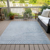 Piper Looms Chantille Swirls ACN2107 Sky Machine Washable Area Rug Outdoor Lifestyle Image Feature