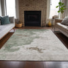 Piper Looms Chantille Abstract ACN2108 Aloe Machine Washable Area Rug Lifestyle Image Feature