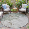 Piper Looms Chantille Abstract ACN2108 Aloe Machine Washable Area Rug Round Outdoor Lifestyle Image Feature