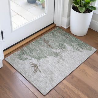 Piper Looms Chantille Abstract ACN2108 Aloe Machine Washable Area Rug Scatter Lifestyle Image Feature