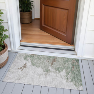 Piper Looms Chantille Abstract ACN2108 Aloe Machine Washable Area Rug Scatter Outdoor Lifestyle Image Feature