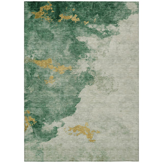 Piper Looms Chantille Abstract ACN2108 Emerald Machine Washable Area Rug main image