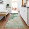 Piper Looms Chantille Abstract ACN2108 Emerald Machine Washable Area Rug Runner Lifestyle Image Feature
