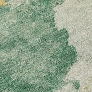 Piper Looms Chantille Abstract ACN2108 Emerald Machine Washable Area Rug Swatch Image