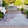 Piper Looms Chantille Abstract ACN2108 Lavender Machine Washable Area Rug Outdoor Lifestyle Image Feature
