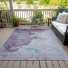 Piper Looms Chantille Abstract ACN2108 Lavender Machine Washable Area Rug Outdoor Lifestyle Image Feature