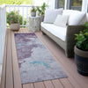 Piper Looms Chantille Abstract ACN2108 Lavender Machine Washable Area Rug Runner Outdoor Lifestyle Image Feature