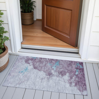 Piper Looms Chantille Abstract ACN2108 Lavender Machine Washable Area Rug Scatter Outdoor Lifestyle Image Feature