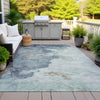 Piper Looms Chantille Abstract ACN2108 Seafoam Machine Washable Area Rug Outdoor Lifestyle Image Feature