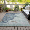 Piper Looms Chantille Abstract ACN2108 Seafoam Machine Washable Area Rug Outdoor Lifestyle Image Feature
