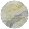 Piper Looms Chantille Abstract ACN2109 Beige Machine Washable Area Rug Round Main Image