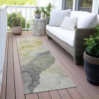 Piper Looms Chantille Abstract ACN2109 Beige Machine Washable Area Rug Runner Outdoor Lifestyle Image Feature