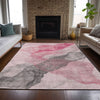 Piper Looms Chantille Abstract ACN2109 Blush Machine Washable Area Rug Lifestyle Image Feature