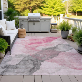 Piper Looms Chantille Abstract ACN2109 Blush Machine Washable Area Rug Outdoor Lifestyle Image Feature