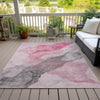 Piper Looms Chantille Abstract ACN2109 Blush Machine Washable Area Rug Outdoor Lifestyle Image Feature