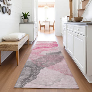 Piper Looms Chantille Abstract ACN2109 Blush Machine Washable Area Rug Runner Lifestyle Image Feature