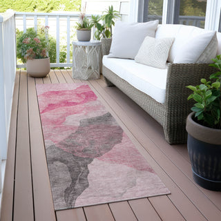 Piper Looms Chantille Abstract ACN2109 Blush Machine Washable Area Rug Runner Outdoor Lifestyle Image Feature