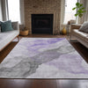 Piper Looms Chantille Abstract ACN2109 Lavender Machine Washable Area Rug Lifestyle Image Feature