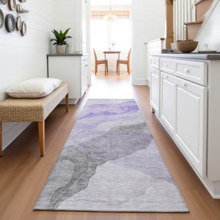 Piper Looms Chantille Abstract ACN2109 Lavender Machine Washable Area Rug Runner Lifestyle Image Feature
