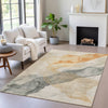 Piper Looms Chantille Abstract ACN2109 Orange Machine Washable Area Rug Lifestyle Image Feature